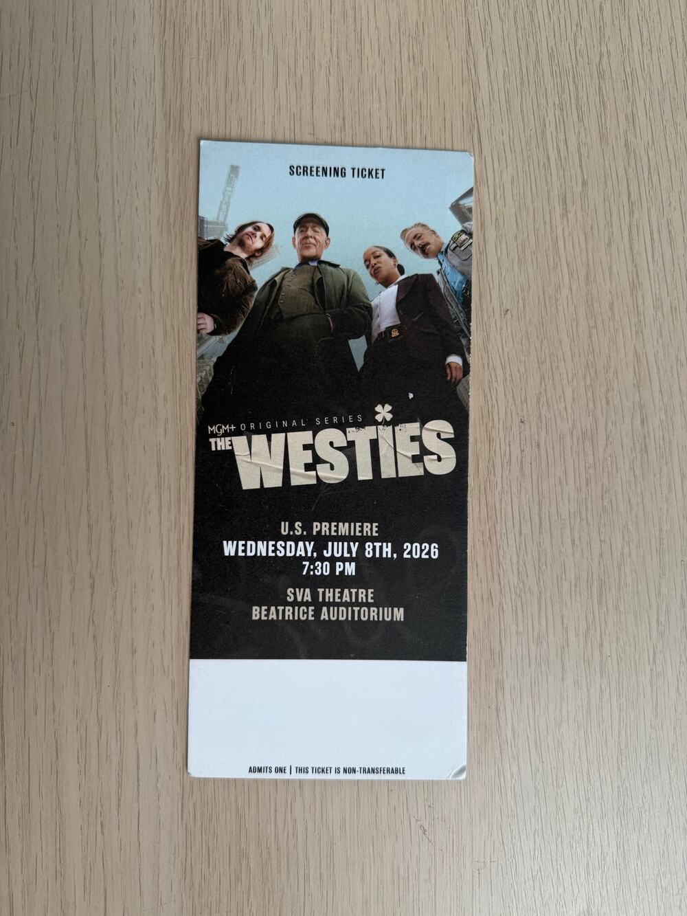 Rare The Westies New York Premiere Ticket